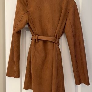 NWT - Magaschoni Faux Suede Swing Coat - Sz S/P